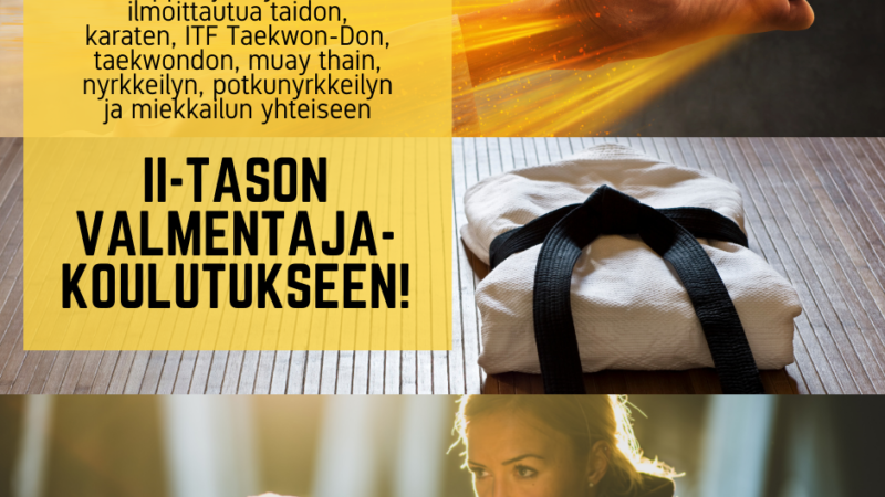 Tulossa Kamppailulajien yhteinen II-tason valmentajakoulutus