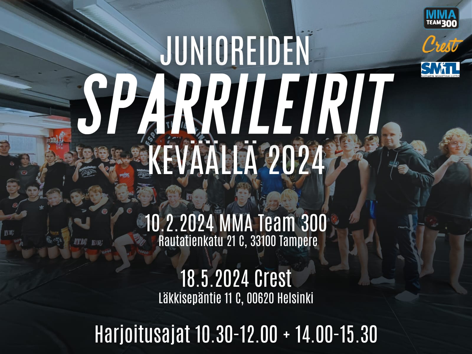 Ilmoittautuminen 10.2. pidettävälle junioreiden sparrileirille on käynnissä Suomisportissa