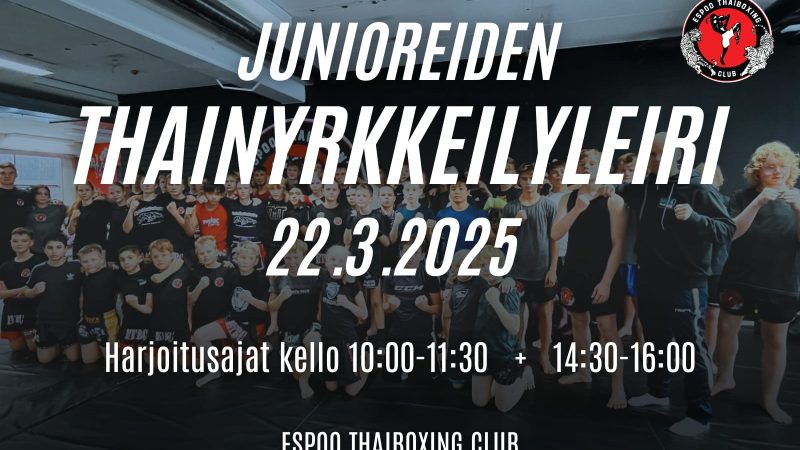 Junioreiden thainyrkkeilyleiri 22.3.